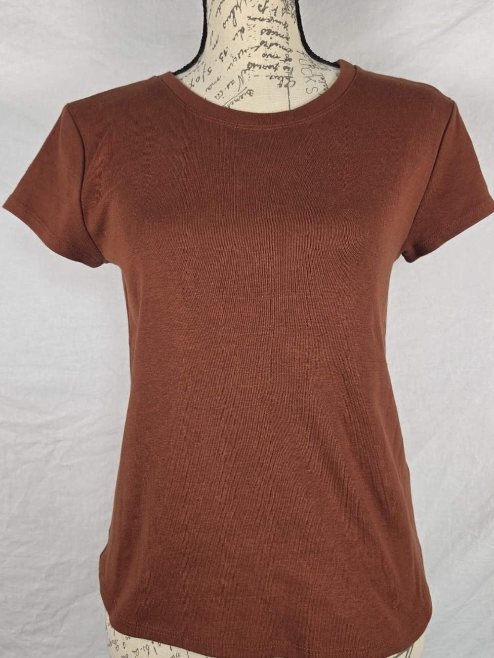 NWT URBN Rust Cotton Crew Neck Short Sleeve Tee